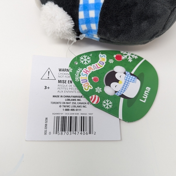Squishmallows Winter Plush Penguin Cat Cam Luna Scarf Hat - Picture 9 of 9